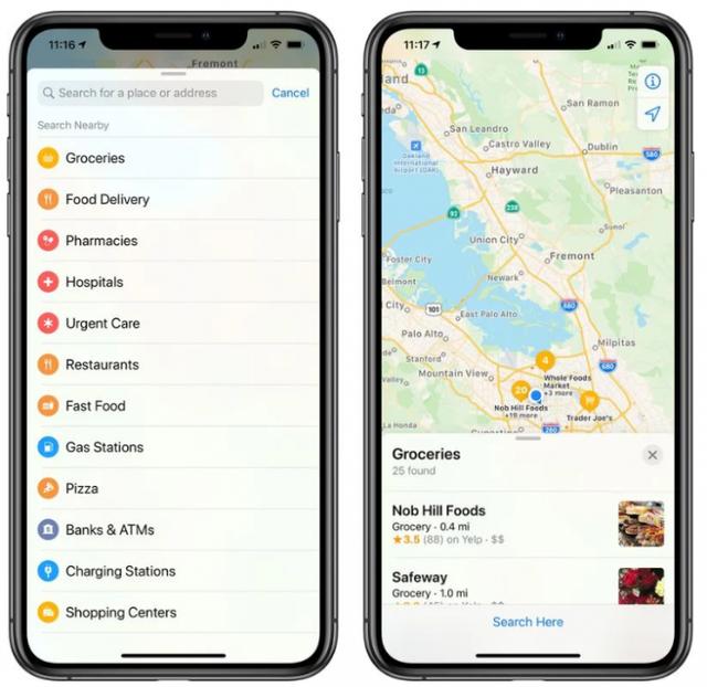 苹果地图更新搜索功能 重点关注超市、食品快递、药店和医院-第1张图片-IT新视野